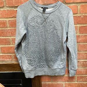 Fingerprint H&M crew neck sweatshirt